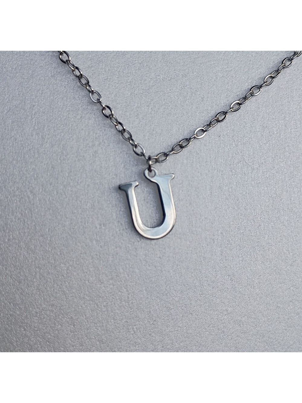 2/$20 Stainless Steel Dainty Letter U Necklace